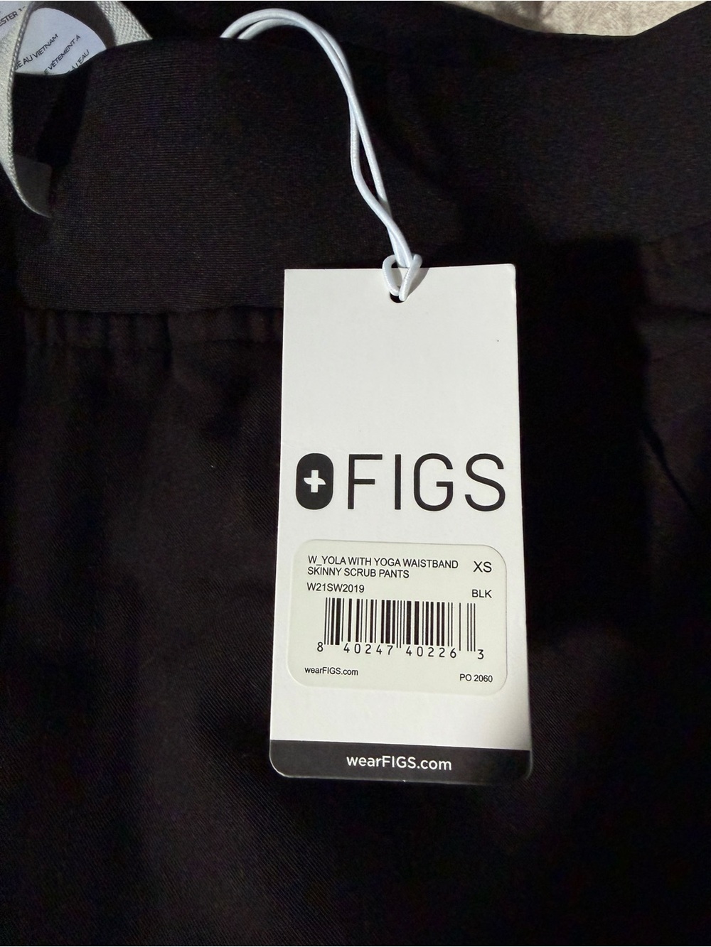 FIGS Black Women's Yola Skinny Scrub Pants with Yoga Waistband